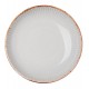 Prato Avulso Para massa 22,8cm De Cerâmica Linear Cinza